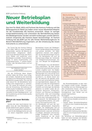 Neuer Betriebsplan und Weiterbildung