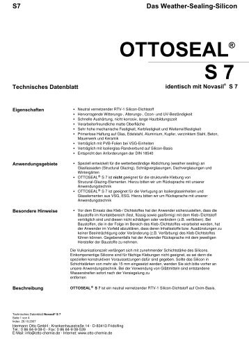 Ottoseal S7 - Potthoff Dichtstoffe