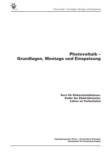 Photovoltaik – Grundlagen, Montage und Einspeisung - Energie.ch