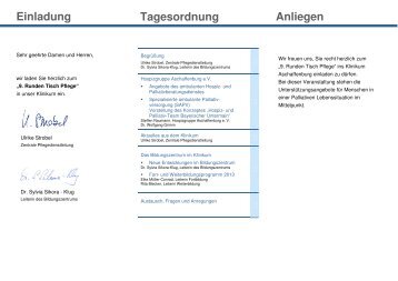 9. Runden Tisch Pflege - Klinikum Aschaffenburg