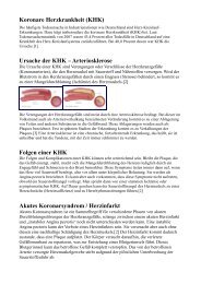 Koronare Herzerkrankung - Klinikum Bayreuth