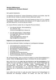 Allgemeine Informationen - Städtisches Klinikum Dessau