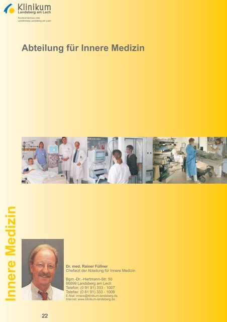 Qualitätsbericht 2007 - Klinikum Landsberg am Lech