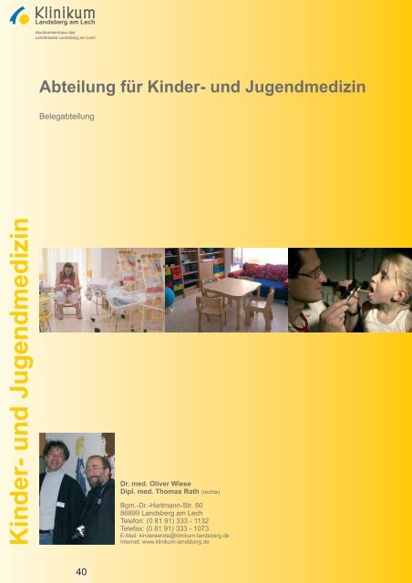 Qualitätsbericht 2007 - Klinikum Landsberg am Lech