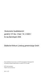 Qualitätsbericht 2008 (PDF, 2.355 KB) - Klinikum Lüneburg