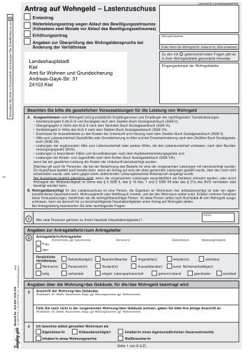 Download Antrag Lastenzuschuss - Landeshauptstadt Kiel