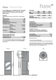 Ottawa · Technische Daten - Welte Öfen