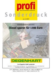 Diesel sparen für 1 000 Euro - Degenhart Systeme