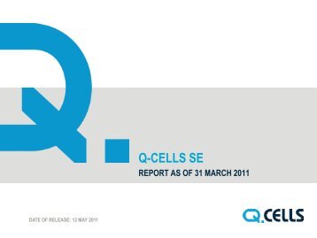 The Q-Cells roadmap: How to reach grid parity before ... - Q-Cells SE