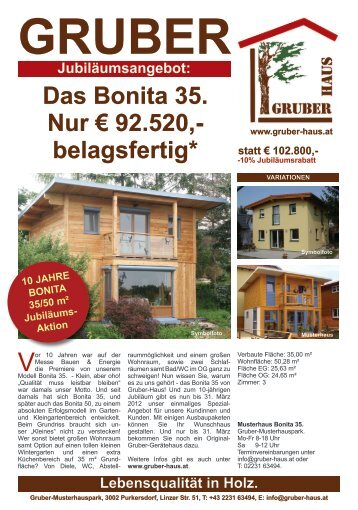 Aktionsblatt Bonita 35(PDF Größe: 3.05 MB) - Gruber Haus