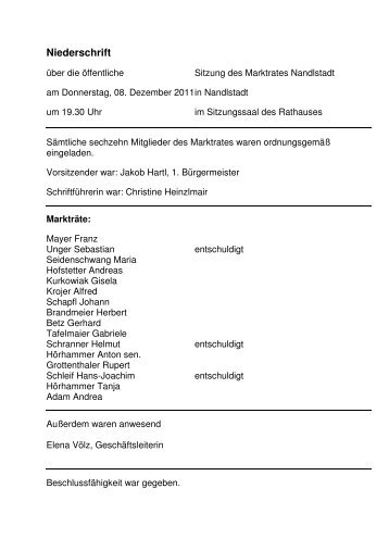Protokolldownload (pdf) - Markt Nandlstadt