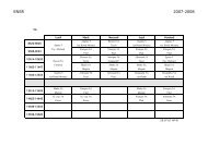 Horaires classes Collège - ENSR