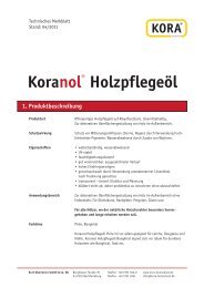 Koranol® Holzpflegeöl - KORA Holzschutz