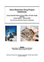 Harm Reduction Drug Project Uzbekistan - Contact Netz