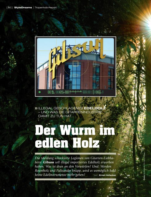 Edelholz-Report - Ernst Hofacker
