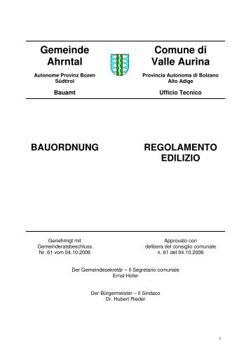 Gemeinde Ahrntal Comune di Valle Aurina