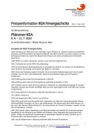Presseinformation IKEA Firmengeschichte Wien ... - Hofmobiliendepot