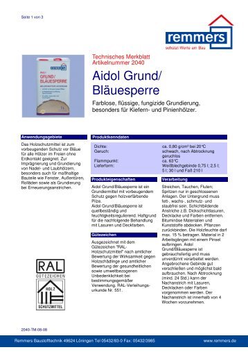 Aidol Grund/ Bläuesperre - Remmers