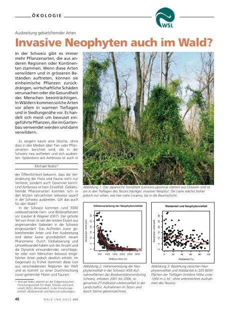 Invasive Neophyten auch im Wald? - WSL