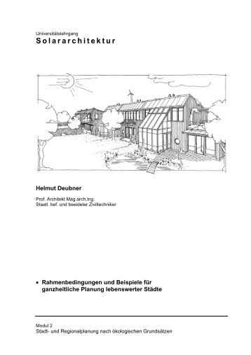 Solararchitektur - Atelier für naturnahes Bauen Deubner