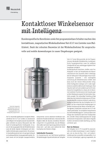 Kontaktloser Winkelsensor mit Intelligenz - Contelec AG