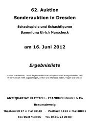 Ergebnisliste 62. Auktion - Antiquariat Klittich-Pfankuch