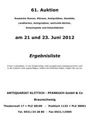 61. Auktion am 21 und 23. Juni 2012 Ergebnisliste - Antiquariat ...