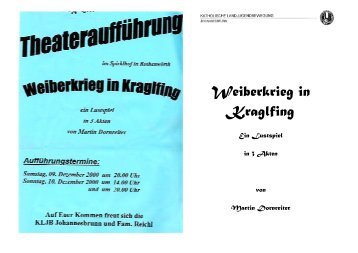 Weiberkrieg in Kraglfing - KLJB Johannesbrunn