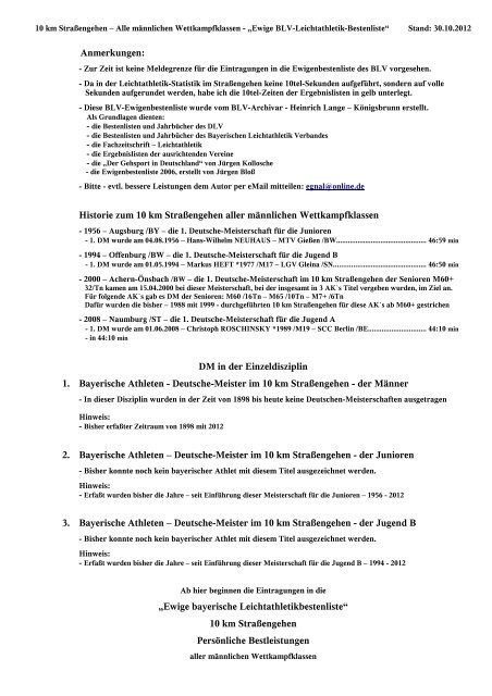M - Bayerischer Leichtathletik-Verband e.V.