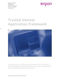 Trusted Internet Application Framework - Ergon Informatik AG