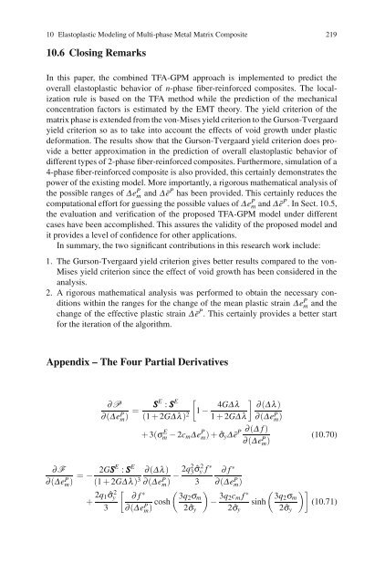 Computational Methods for Debonding in Composites