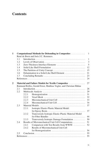 Computational Methods for Debonding in Composites