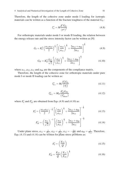 Computational Methods for Debonding in Composites