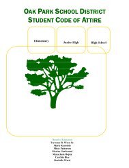 Dress Code - Oak Park School District