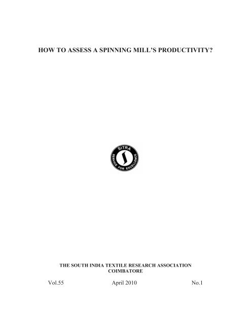 how to assess a spinning mill's productivity? - The South India ...