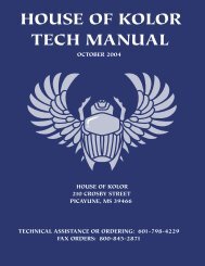 House of kolor tech manual
