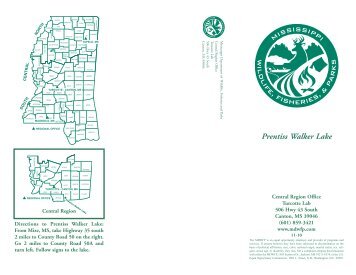 Prentiss Walker Lake - Mississippi Department of Wildlife, Fisheries ...