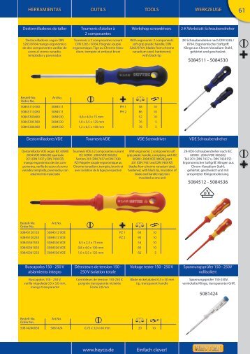 WERKZEUGE HERRAMIENTAS OUTILS TOOLS www.heyco.de ...