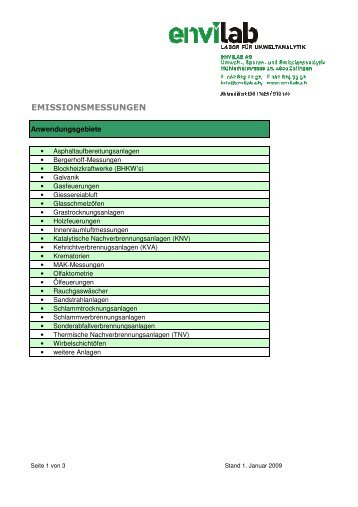 EMISSIONSMESSUNGEN