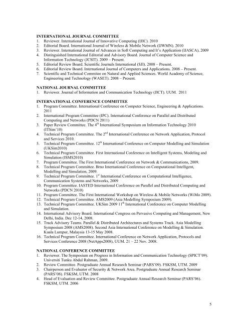 1 CURRICULUM VITAE Name - Department of Computer Systems ...