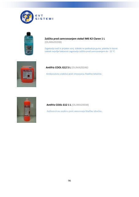 KATALOG OSEBNE VAROVALNE OPREME 2012 - EVT-SISTEMI doo