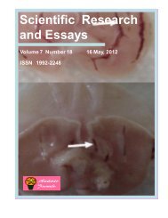 Download complete issue (pdf 3360kb) - Academic Journals