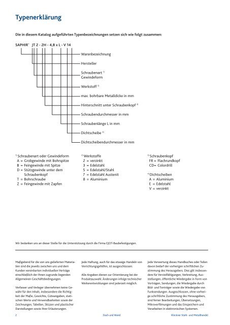 Verbindung- und Befestigungsmittel - KlÃ¶ckner Stahl