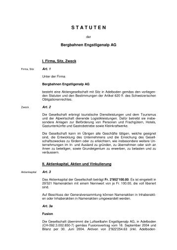 Statuten  neu  Bergbahnen Engstligenalp AG