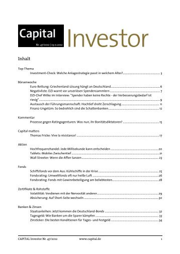 CAPITAL Investor Nr. 47/2012