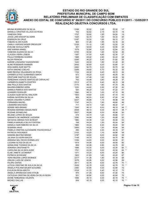 estado do rio grande do sul prefeitura municipal de campo bom ...