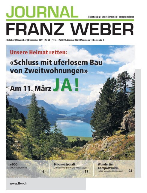 Journal Franz Weber Nr. 98 - Fondation Franz Weber