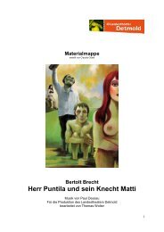 Herr Puntila und sein Knecht Matti - Landestheater Detmold