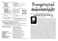Evangelisches Gemeindeblatt - Evangelisches Kirchspiel Schkeuditz