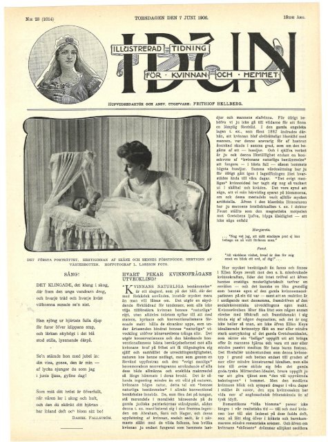 N:R 23 (1014) TORSDAGEN DEN 7 JUNI 1906. SANG! DET ...